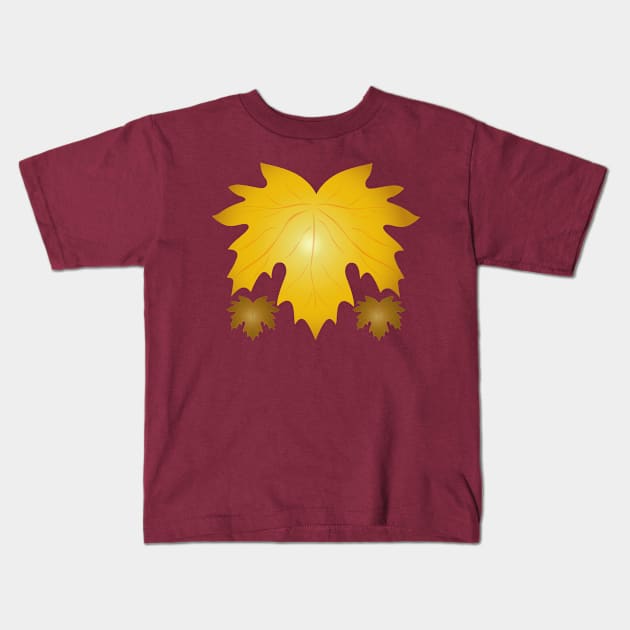 Embrace Minimalism with a Maple Leaf Design Kids T-Shirt by SkillsDesigns